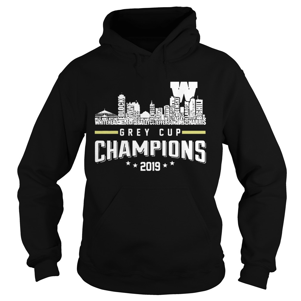 107th Grey Cup Blue Bombers Building Players Champions 2019 Hoodie