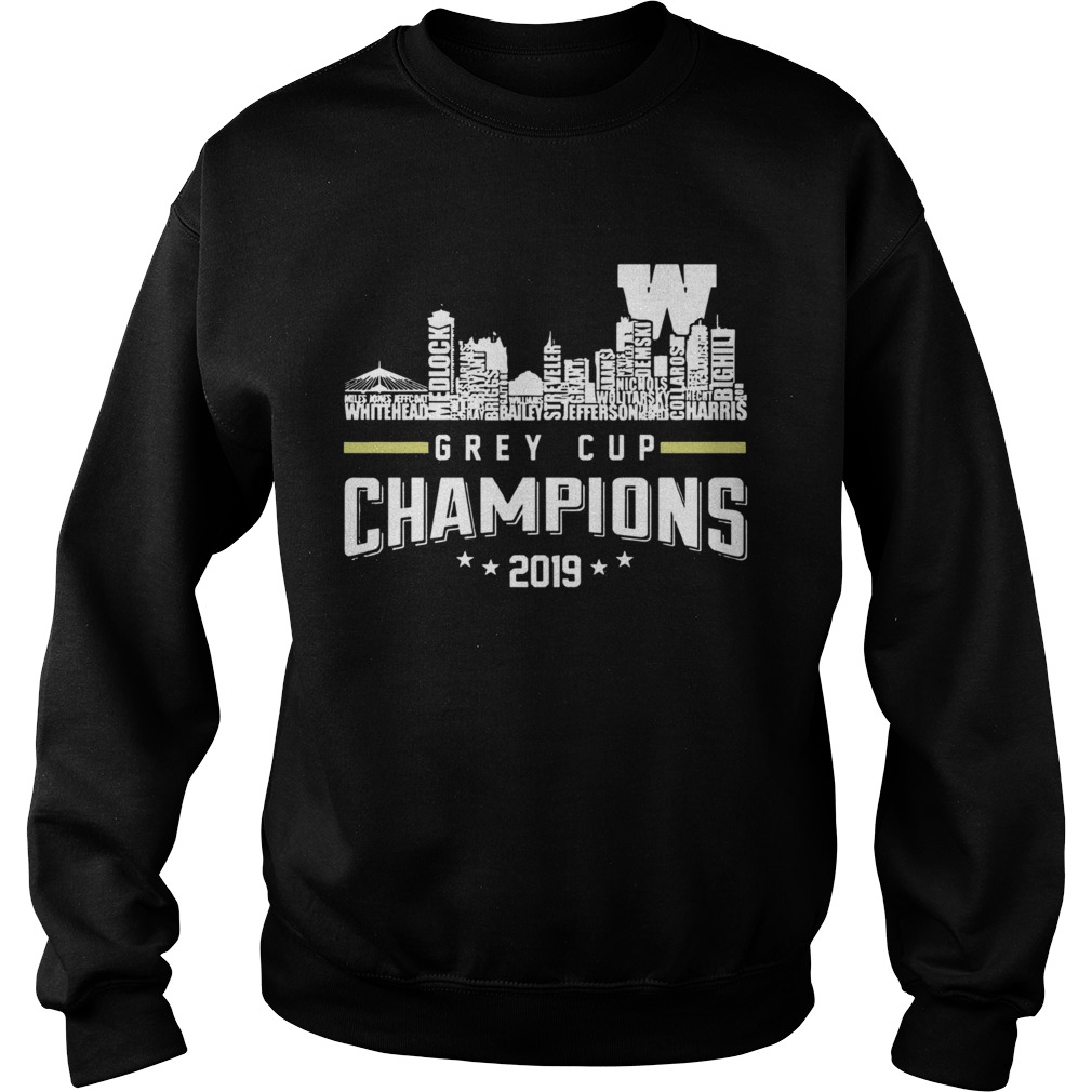 107th Grey Cup Blue Bombers Building Players Champions 2019 Sweatshirt