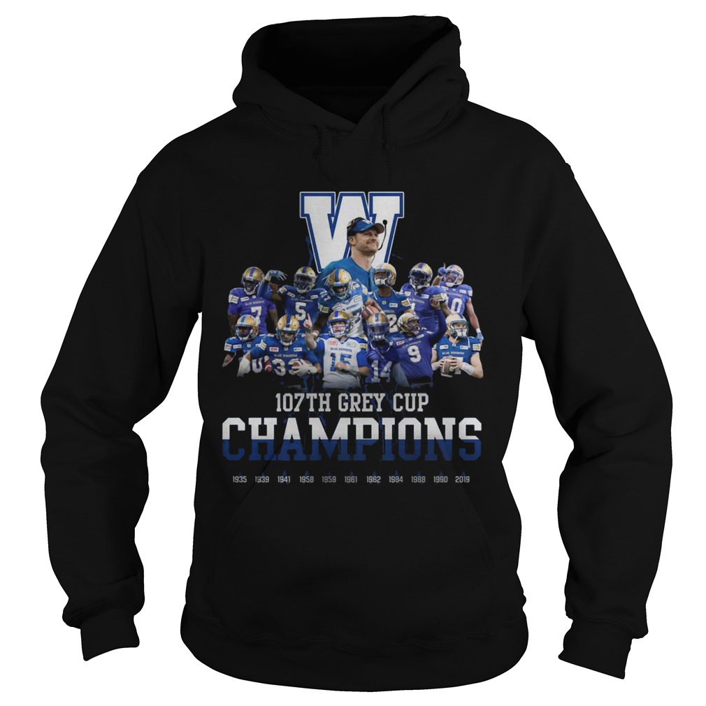107th Grey Cup Blue Bombers Champions Hoodie