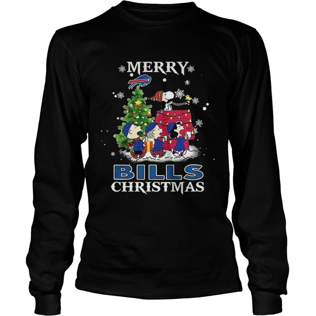 1572838249Snoopy merry Buffalo Bills Christmas LongSleeve