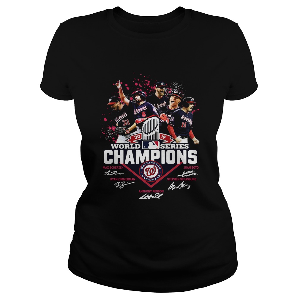 1572844417Washington Nationals Logo 2019 World Series Champions Signatures Classic Ladies