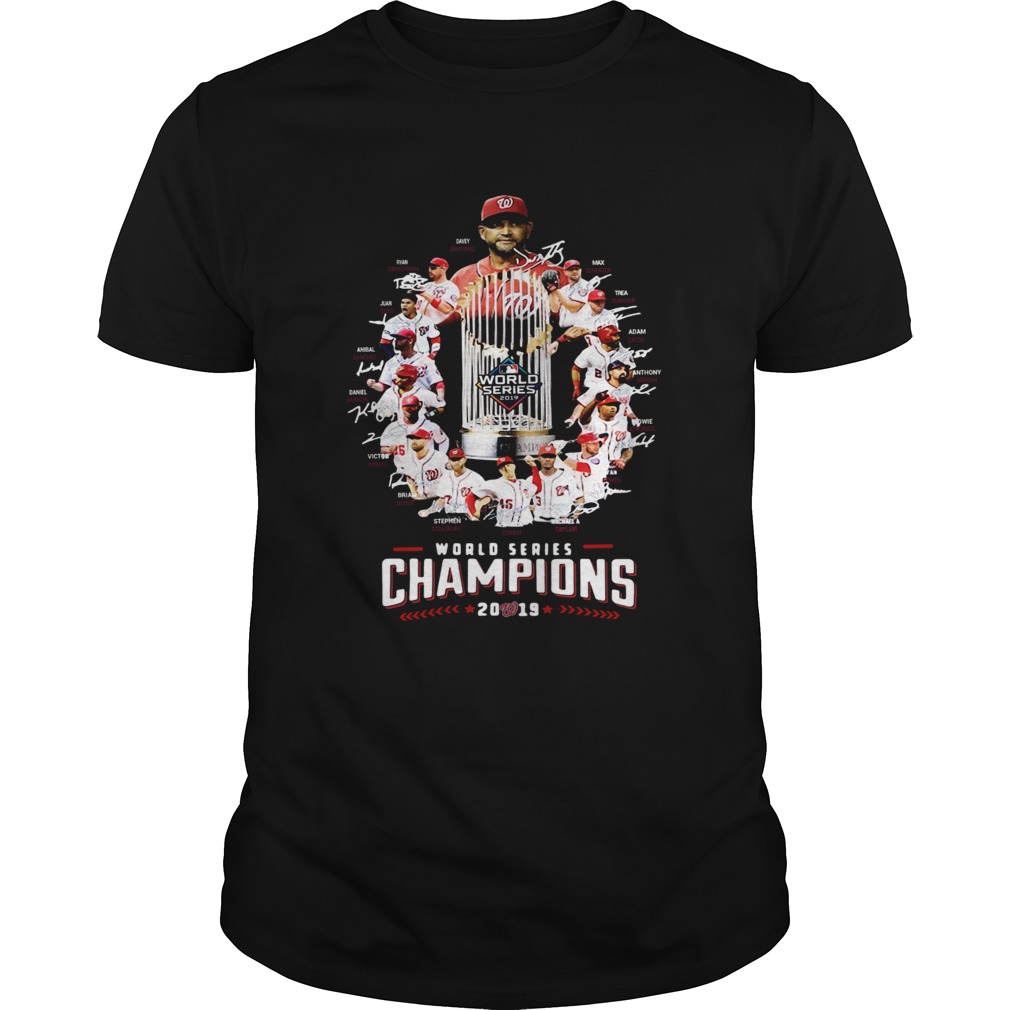 Washington Nationals Team 2019 World Series Champions Signatures shirt