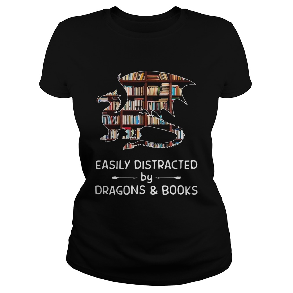 1572853729Dragon And Books Easily Distracted Classic Ladies