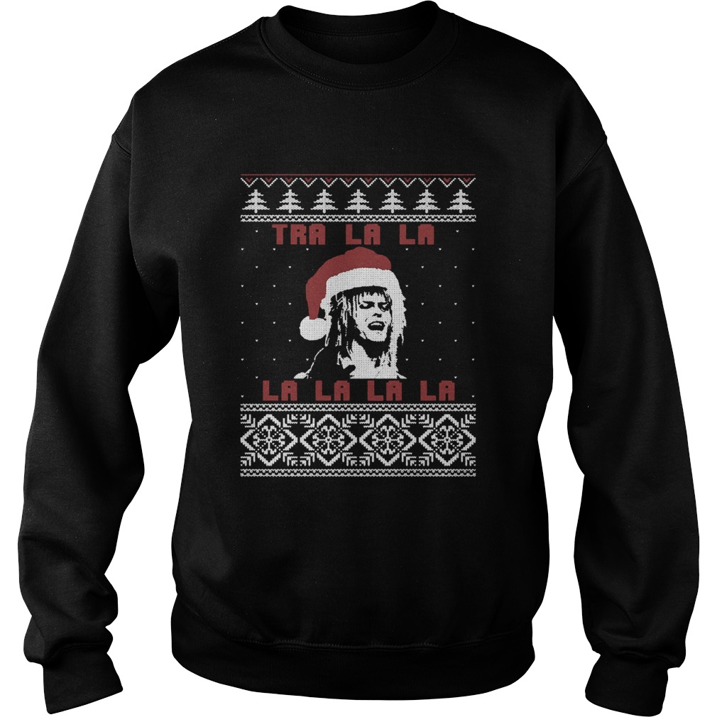 1572853930Jareth Labyrinth Tra La La La La La La Christmas Sweatshirt