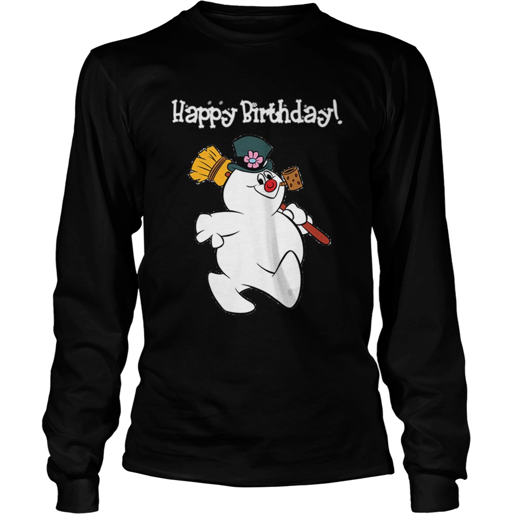 1573546996Frosty The Snowman Happy Birthday Christmas Graphic LongSleeve