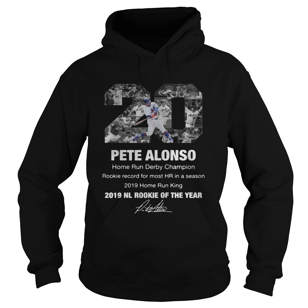 20 Pete Alonso 2019 NL Rookie of the year signature Hoodie