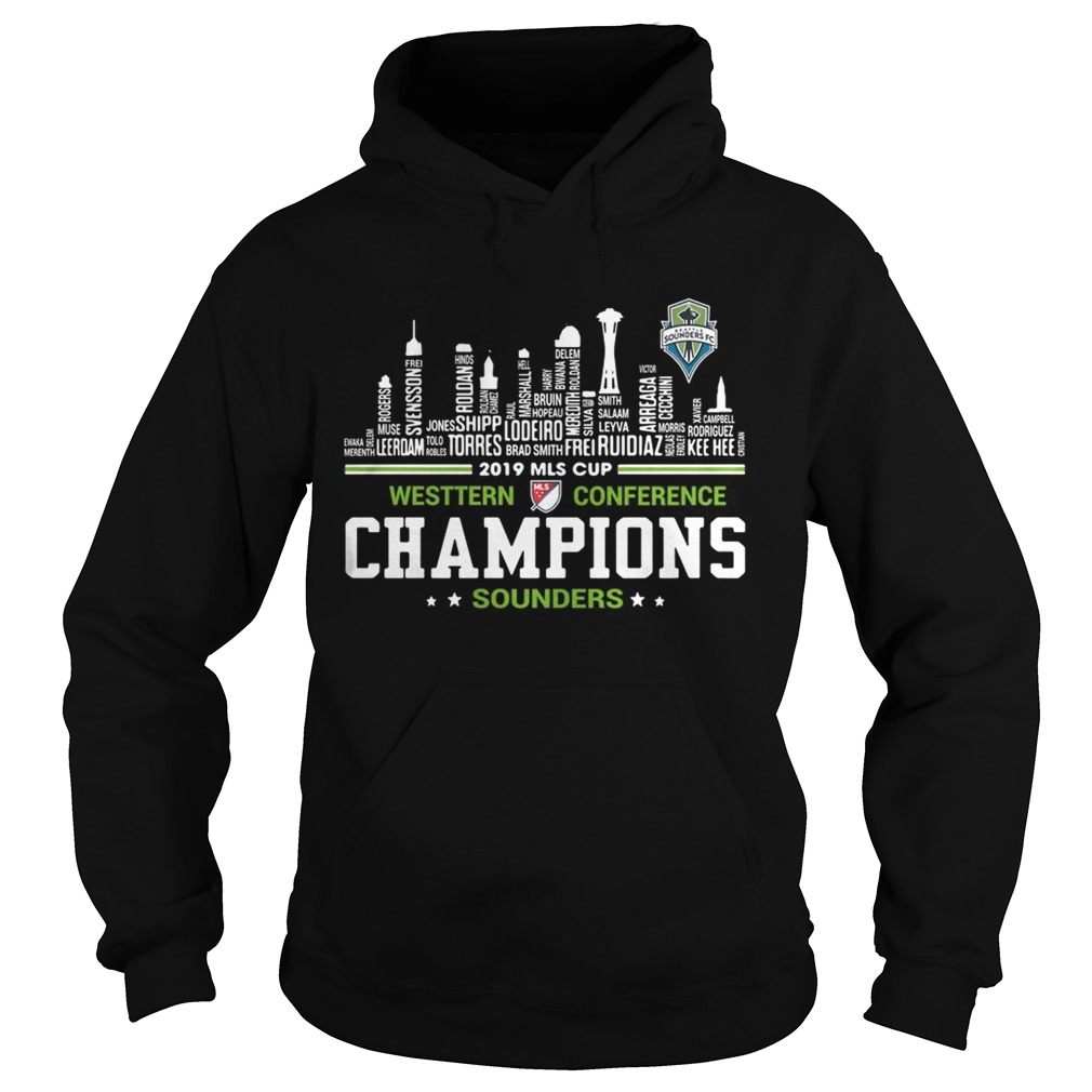 2019 MLS Cup Western Conference Champions Sounders building Hoodie