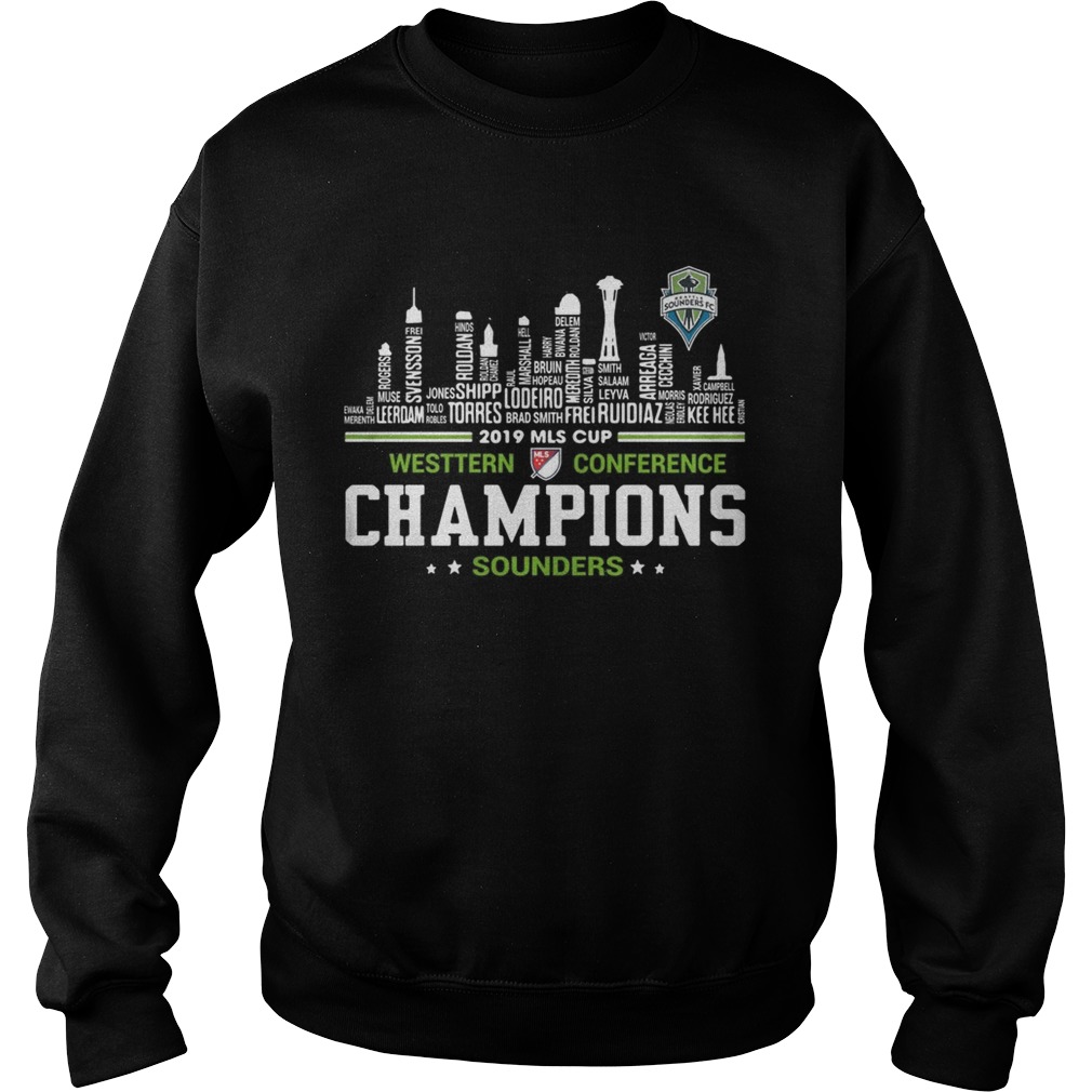2019 MLS Cup Western Conference Champions Sounders building Sweatshirt