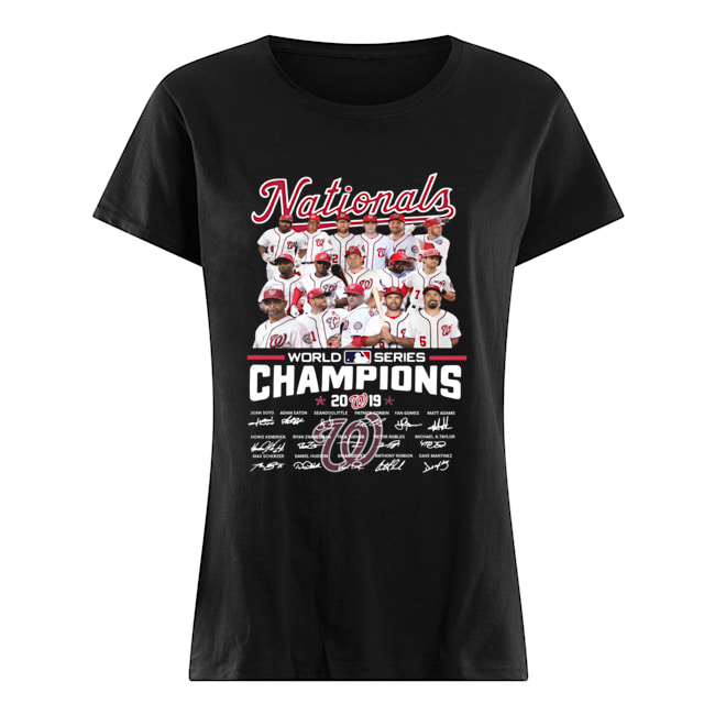 2019 World Series Champions Washington Nationals Players Signatures Classic Women's T-shirt