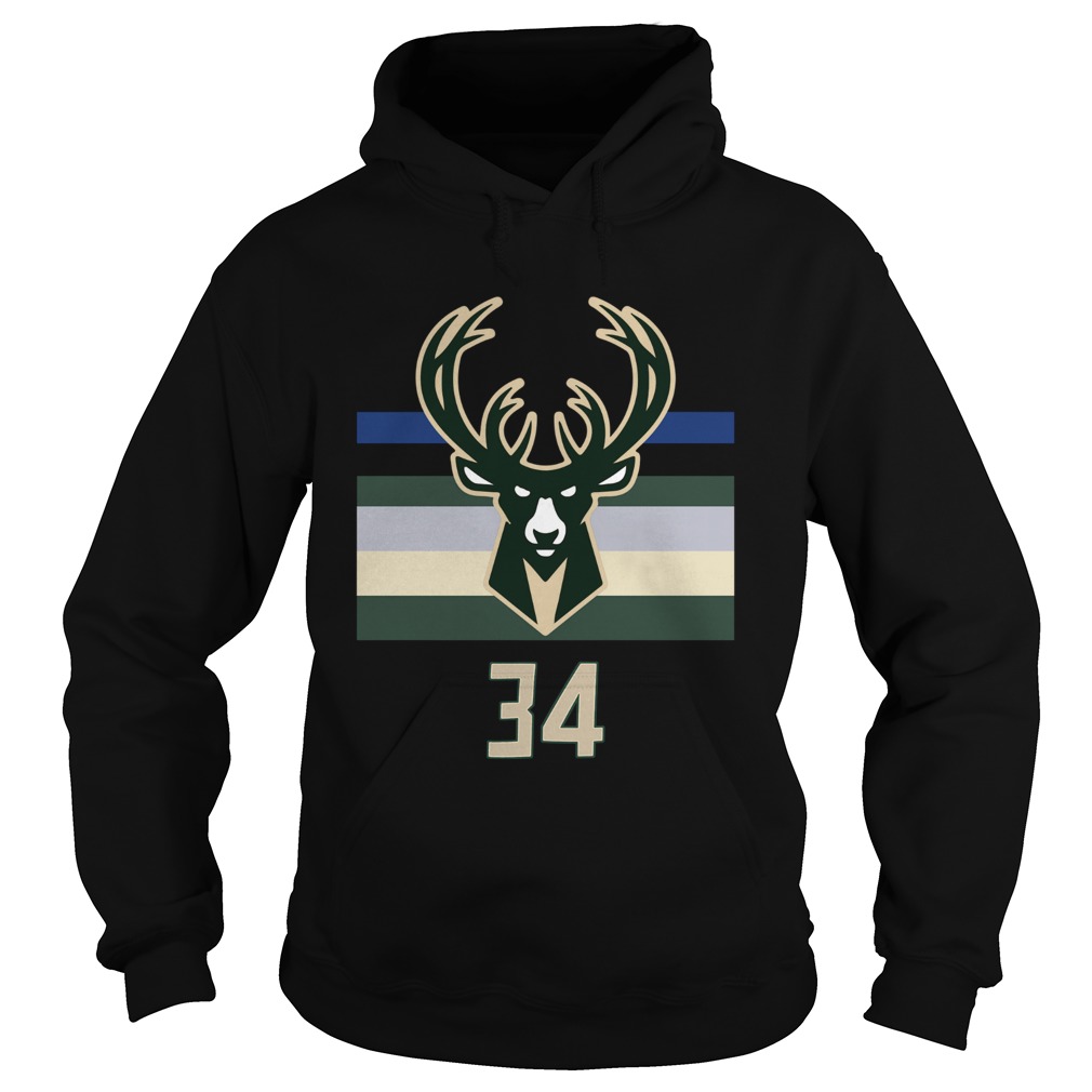 34 Giannis Antetokounmpo Milwaukee Bucks Hoodie