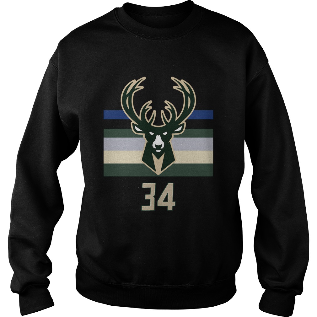 34 Giannis Antetokounmpo Milwaukee Bucks Sweatshirt