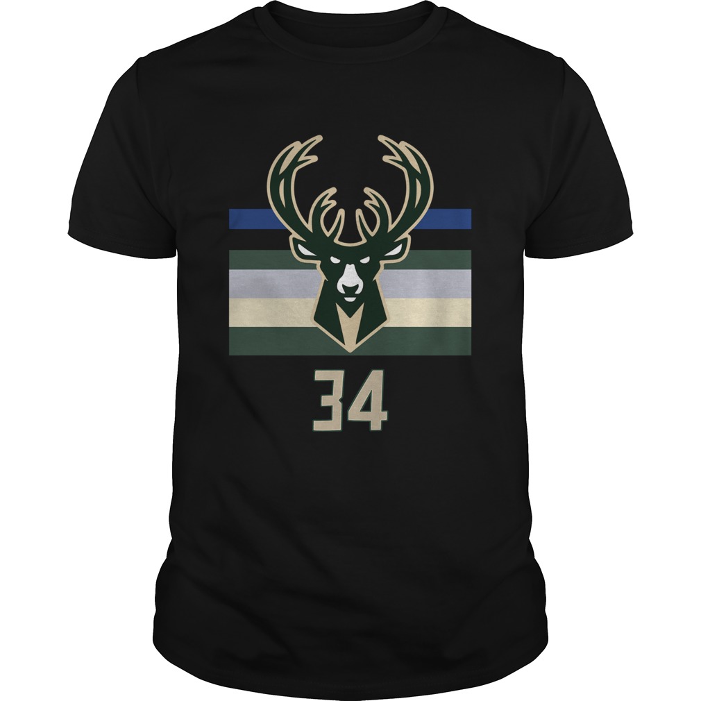 34 Giannis Antetokounmpo Milwaukee Bucks shirt