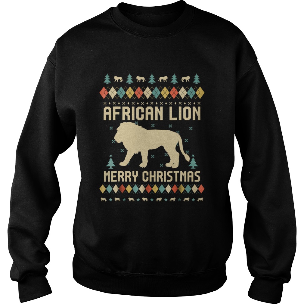 African Lion Christmas T Shirt Vintage Retro Sweatshirt