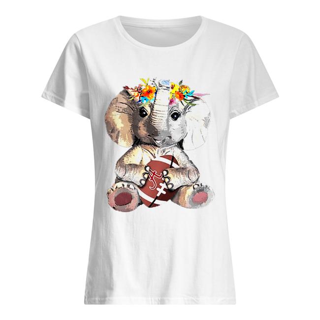Alabama Crimson Tide Elephant Flower Classic Women's T-shirt
