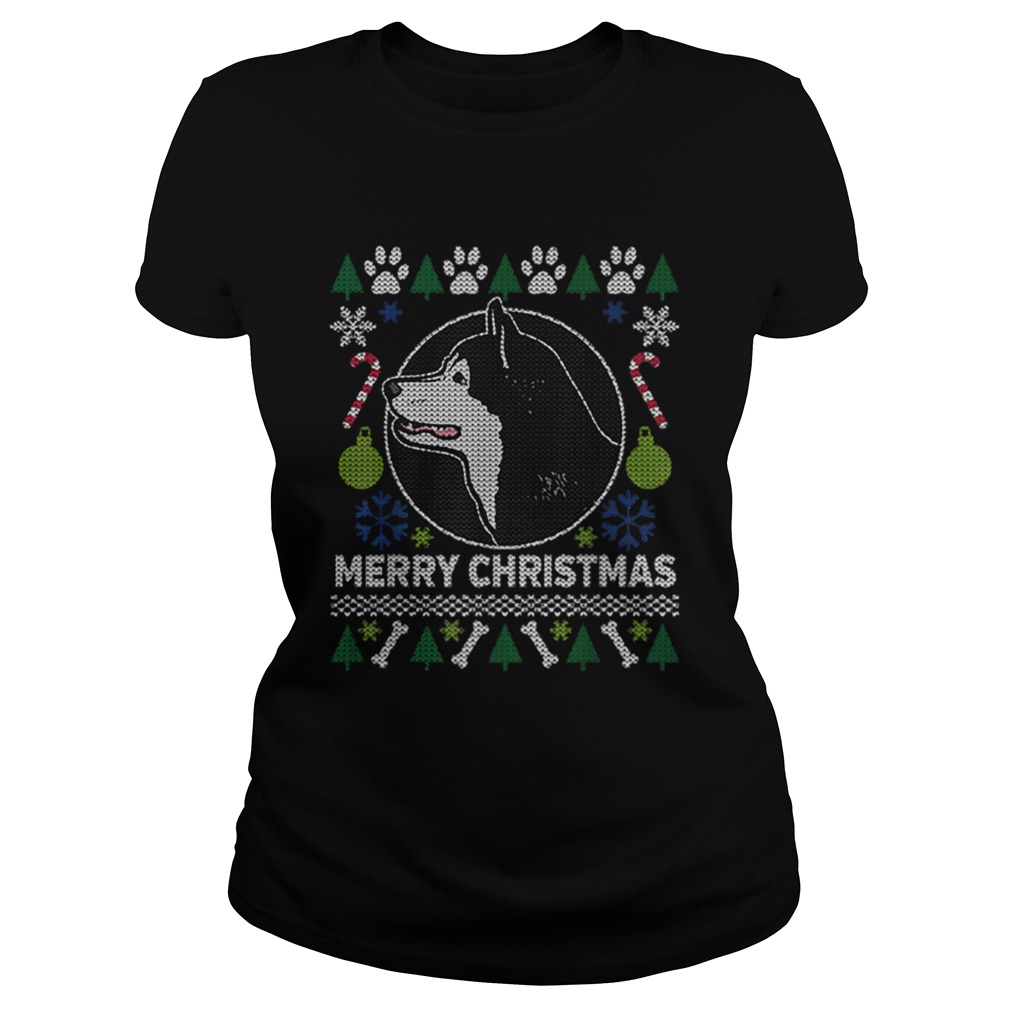 Alaskan Malamute Dog Breed Ugly Christmas Style Gifts Classic Ladies