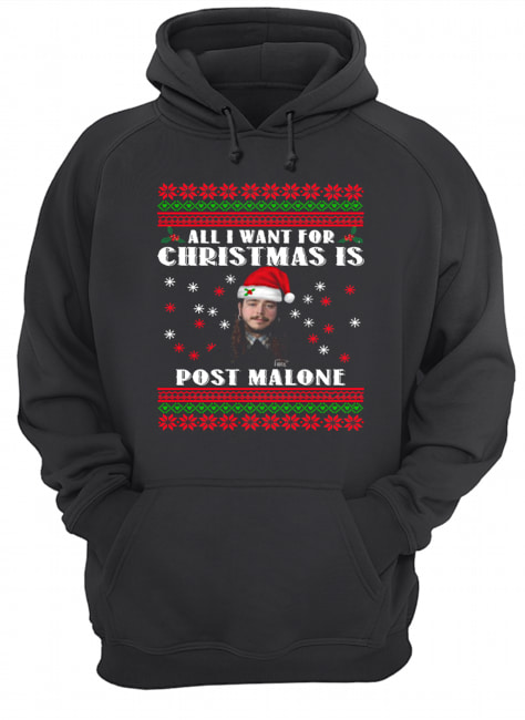 All I want for christmas Post Malone Christmas Unisex Hoodie