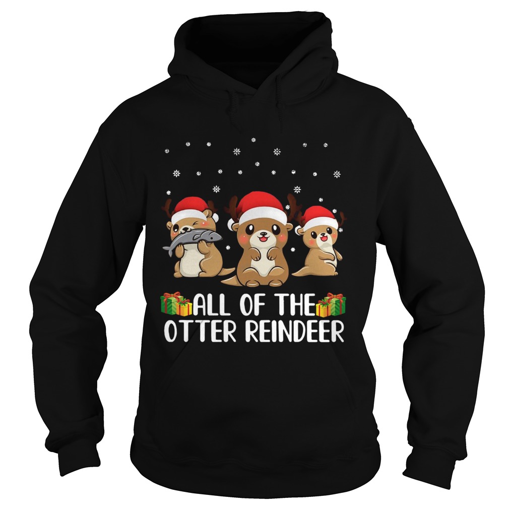 All of The Otter Reindeer Cute Christmas Hoodie