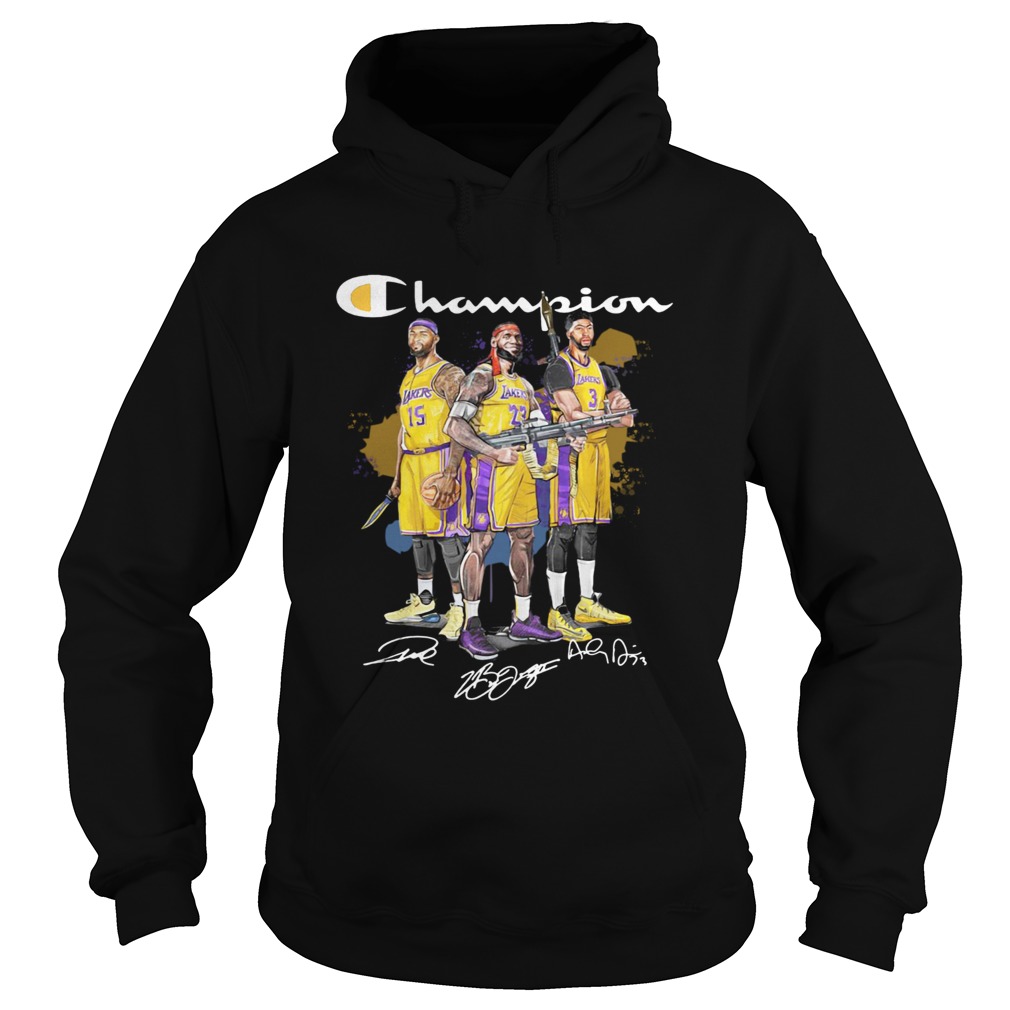 Angeles Lakers DeMarcus Cousins Anthony Davis LeBron James Champion signatures Shooter Hoodie