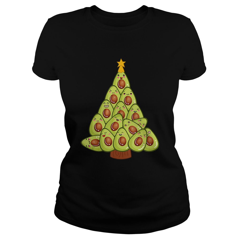 Avocado Christmas Tree Funny Vegan Green Guac Gift Classic Ladies