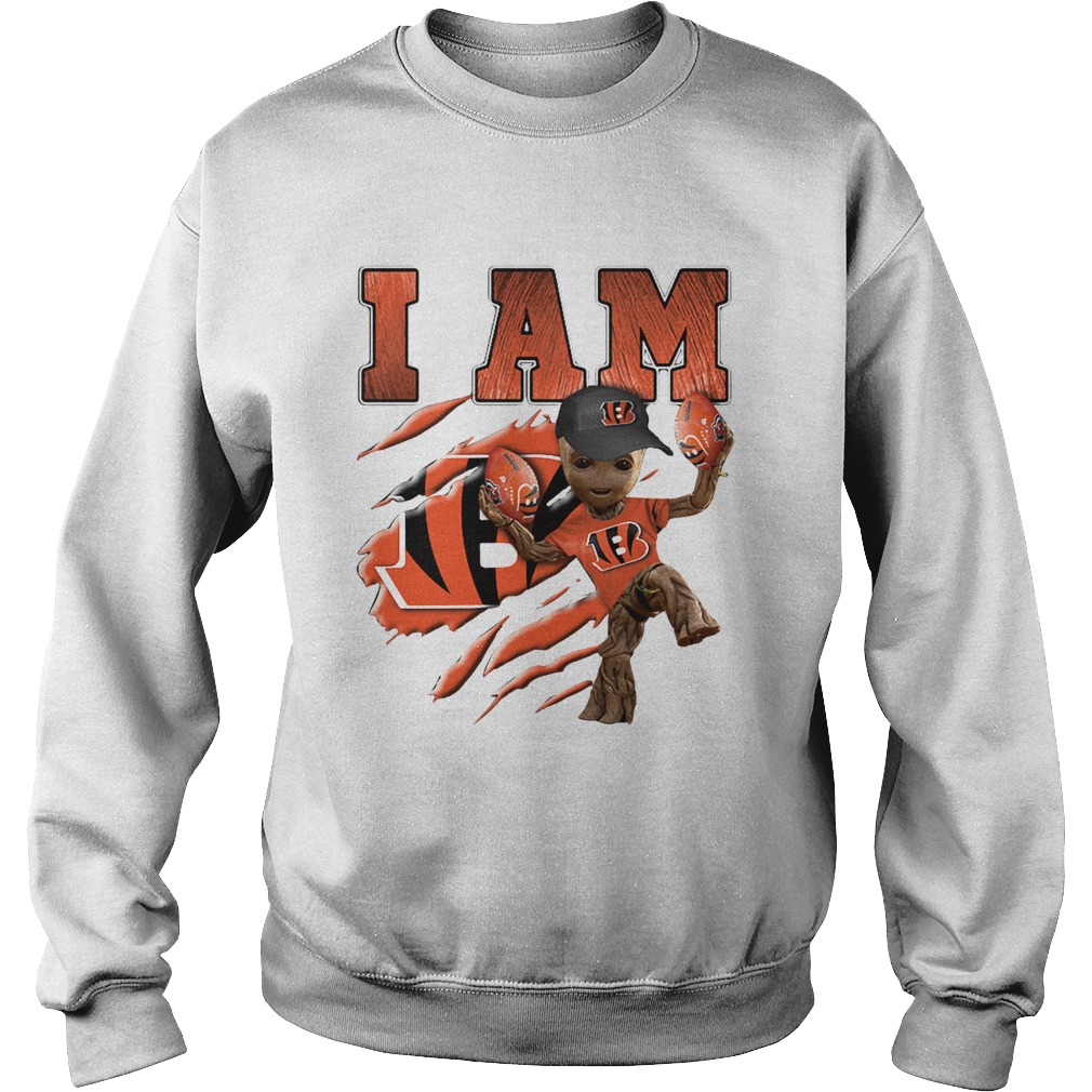 Baby Groot I Am Cincinnati Bengals Sweatshirt