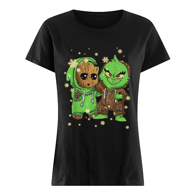 Baby Groot and Grinch Christmas Classic Women's T-shirt