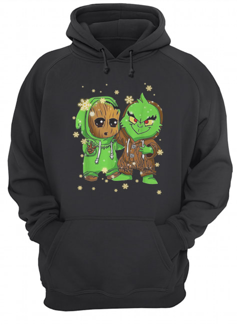 Baby Groot and Grinch Christmas Unisex Hoodie