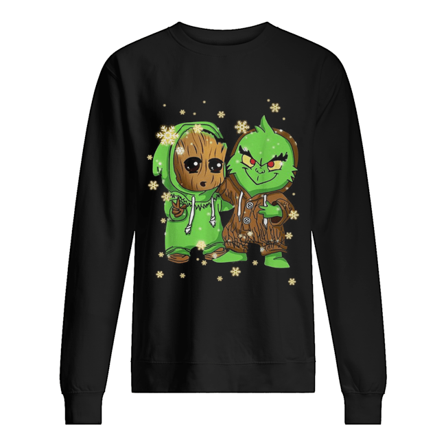 Baby Groot and Grinch Christmas Unisex Sweatshirt