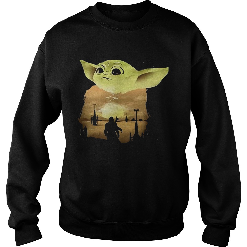 Baby Yoda Sunset Sweatshirt