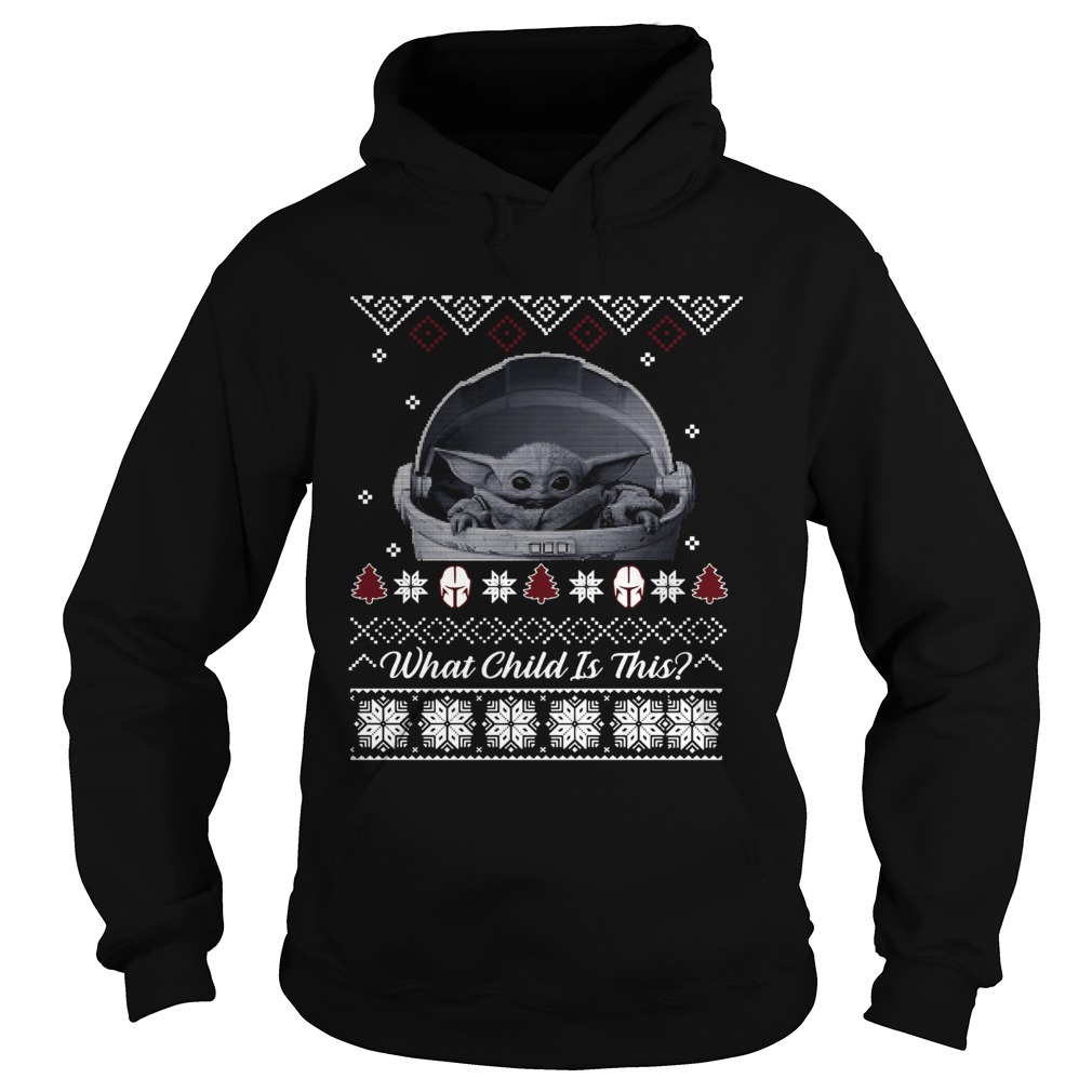 Baby Yoda The Mandalorian What Child is This Christmas Hoodie