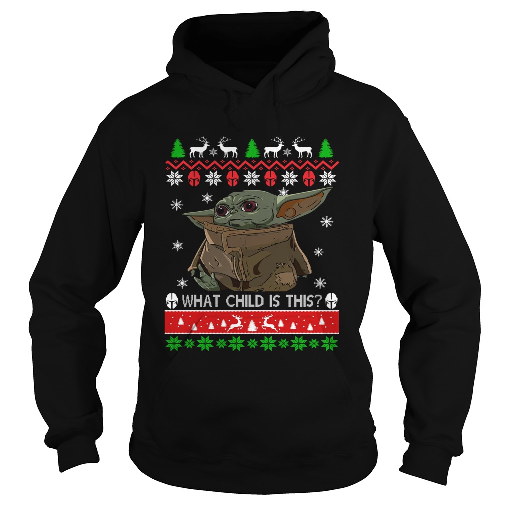 Baby Yoda what child is this ugly christmas Hoodie