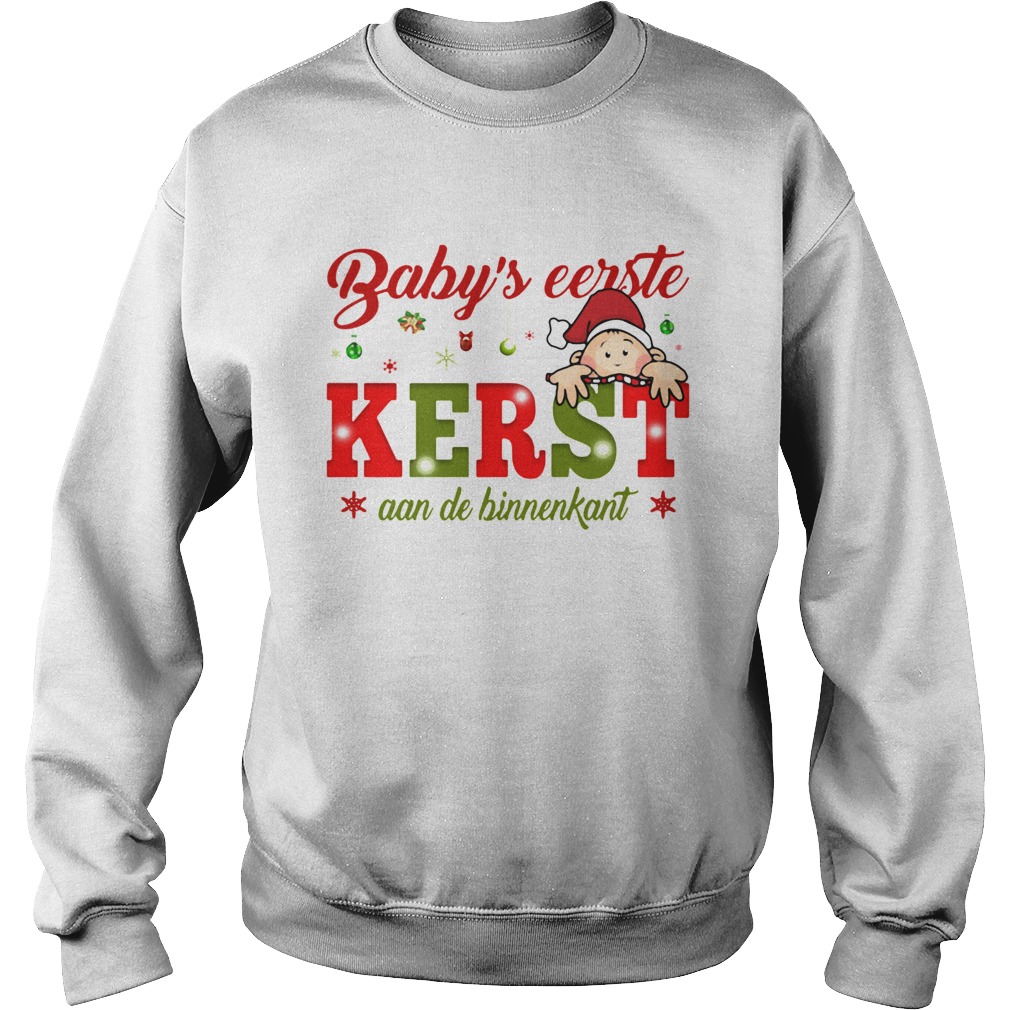 Babys Eerste Kerst Aan De Binnenkant Christmas Sweatshirt