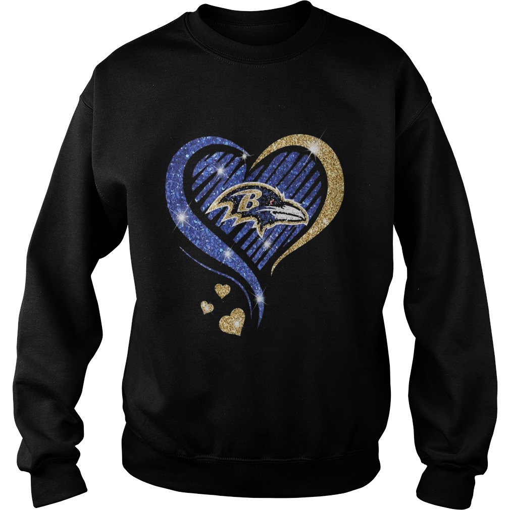 Baltimore Ravens Diamond Heart Sweatshirt