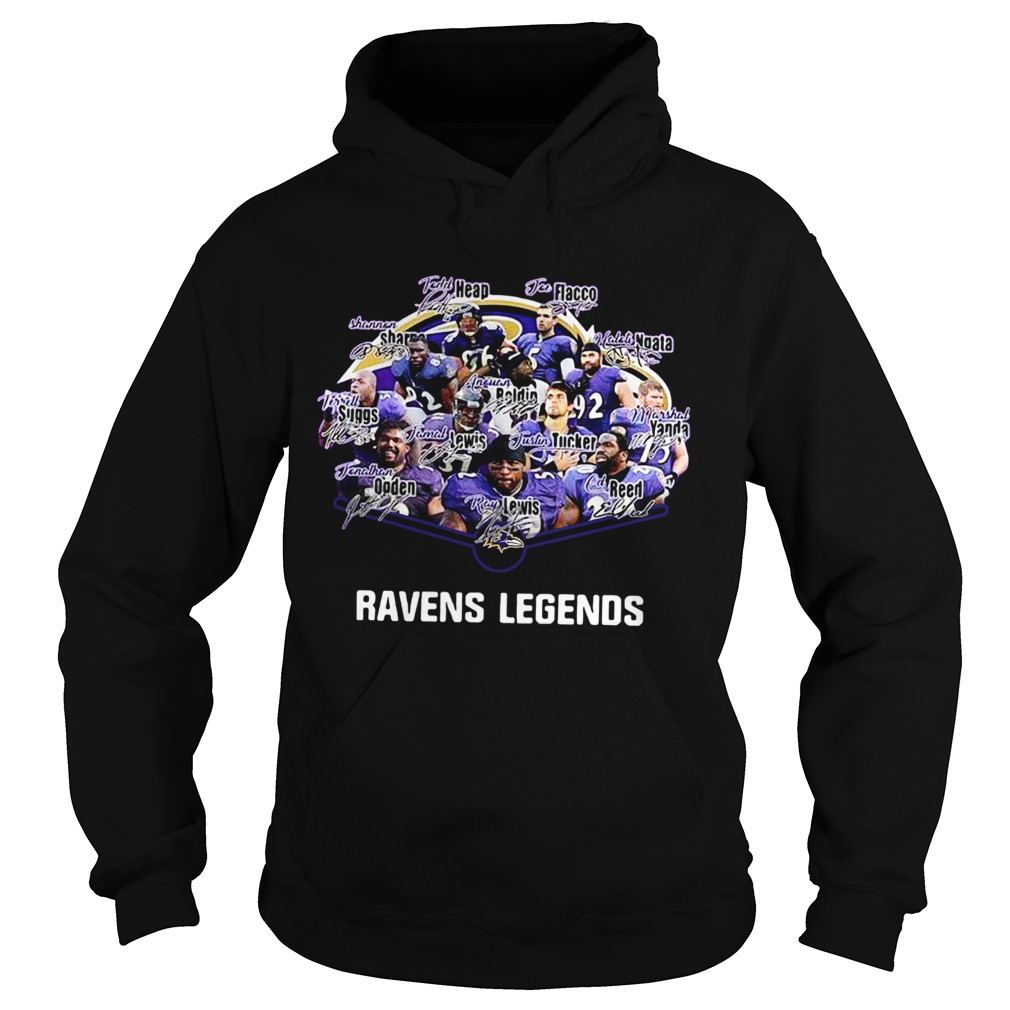 Baltimore Ravens Terrell Suggs Ray Lewis Ed Reed Joe Flacco Legends Signatures Hoodie