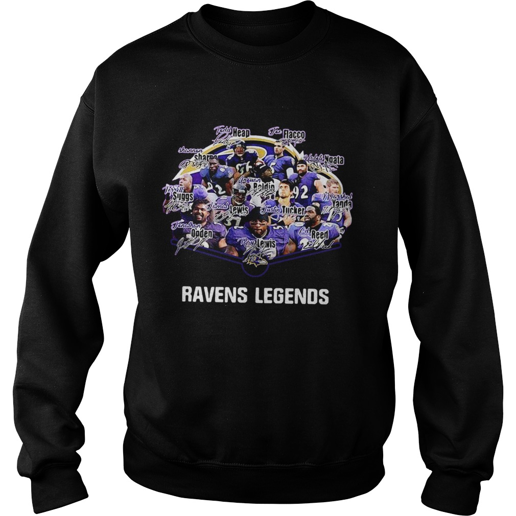 Baltimore Ravens Terrell Suggs Ray Lewis Ed Reed Joe Flacco Legends Signatures Sweatshirt