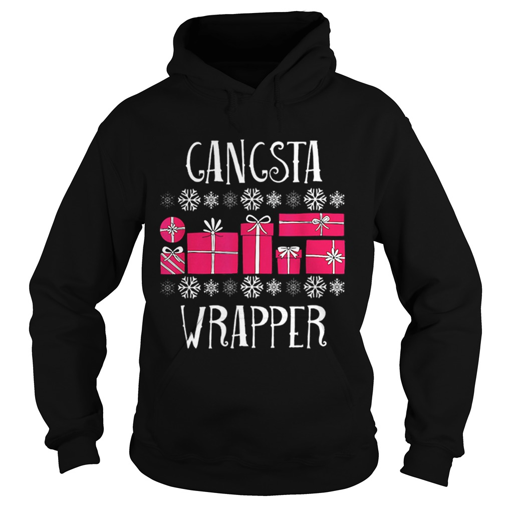 Beautiful Gangsta Wrapper Funny Christmas Party Gifts Hoodie