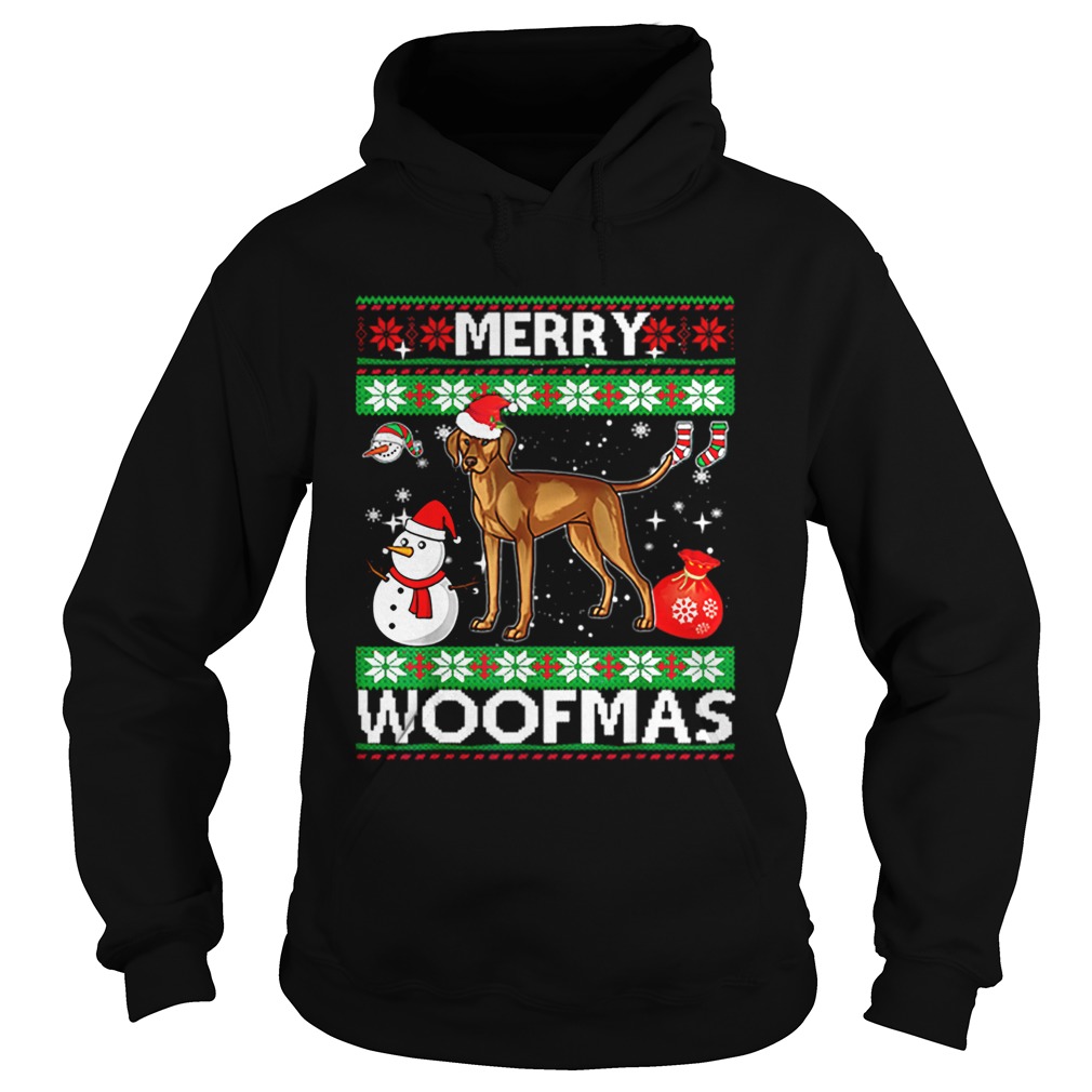 Beautiful Vizsla Dog Merry Woofmas Christmas Costume Hoodie