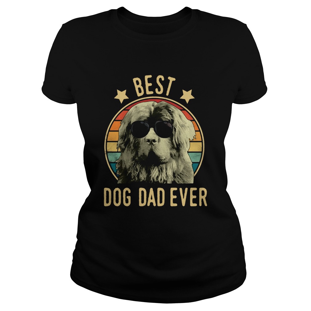 Best Dog Dad Ever Newfoundland Dog Vintage Classic Ladies