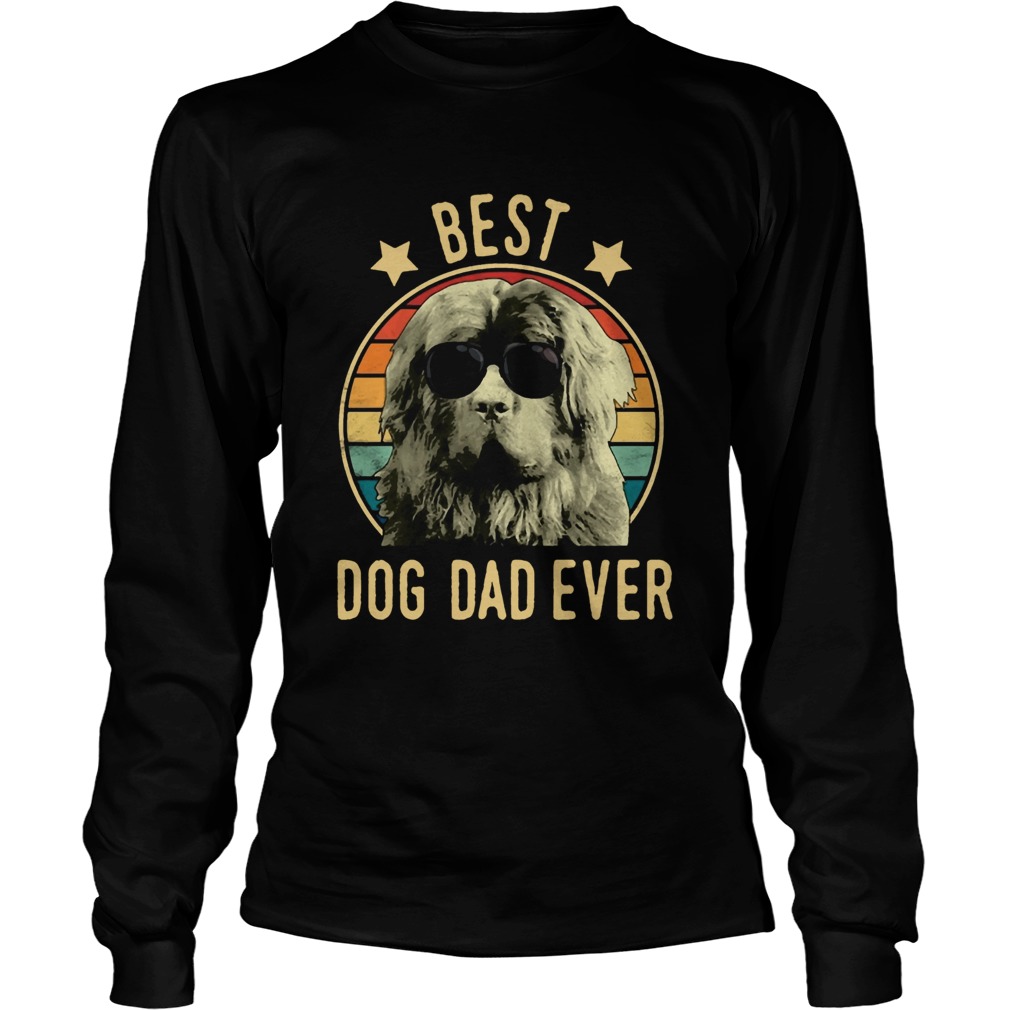Best Dog Dad Ever Newfoundland Dog Vintage LongSleeve