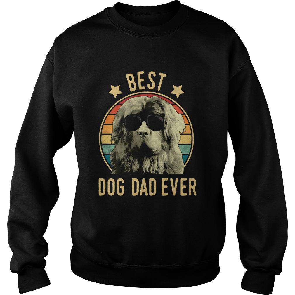 Best Dog Dad Ever Newfoundland Dog Vintage Sweatshirt