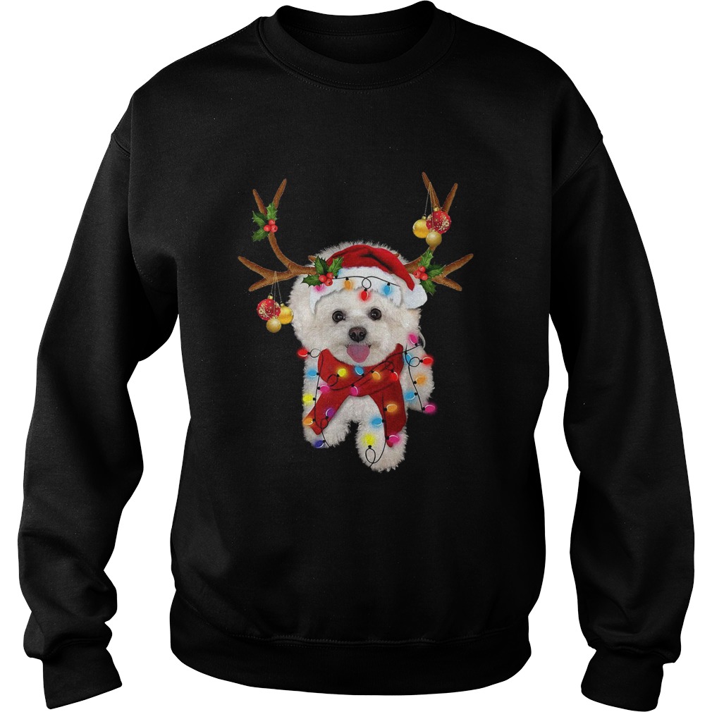 Bichon Frise Gorgeous Reindeer Christmas Sweatshirt