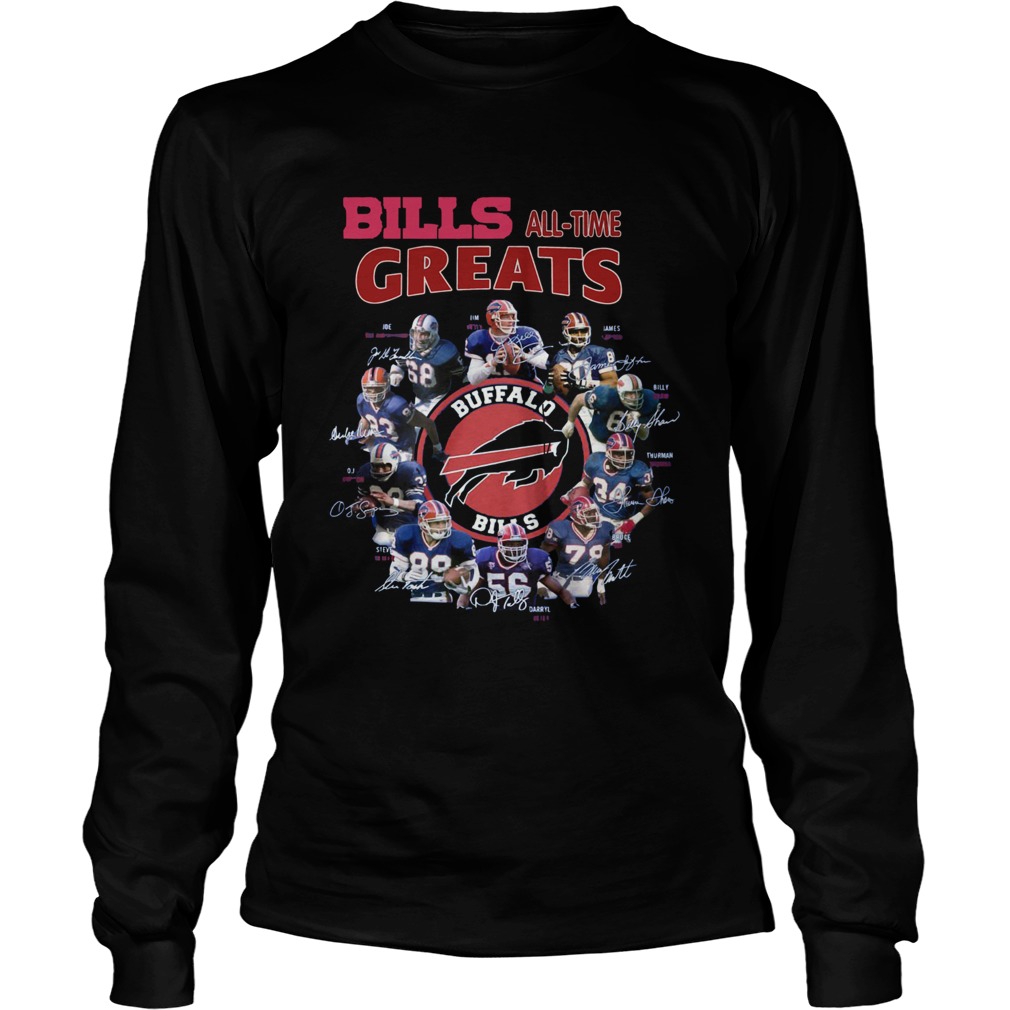 Bills alltime greats Buffalo Bills Players signature LongSleeve