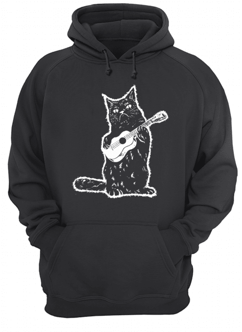 Black Cat Guitar Unisex Hoodie