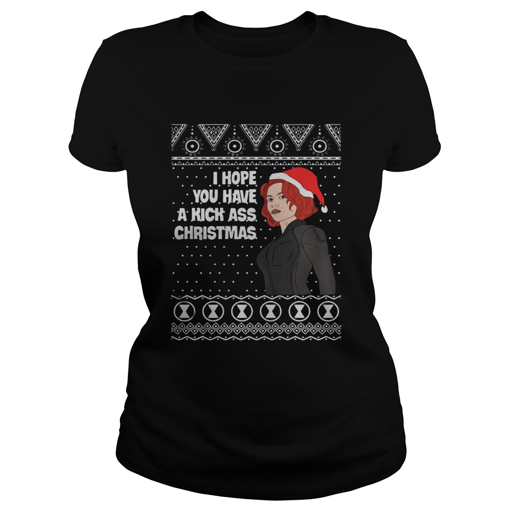 Black Widow I Hope You Have A Kick Ass Christmas Classic Ladies