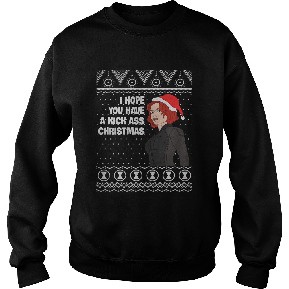 Black Widow I Hope You Have A Kick Ass Christmas Sweatshirt