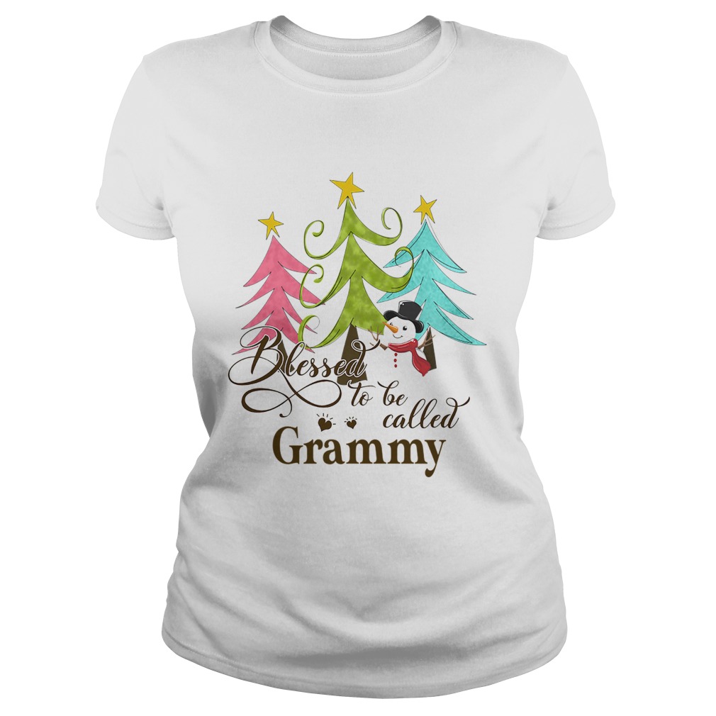 Blessed To Be Called Grammy Tree Snowman Christmas Classic Ladies