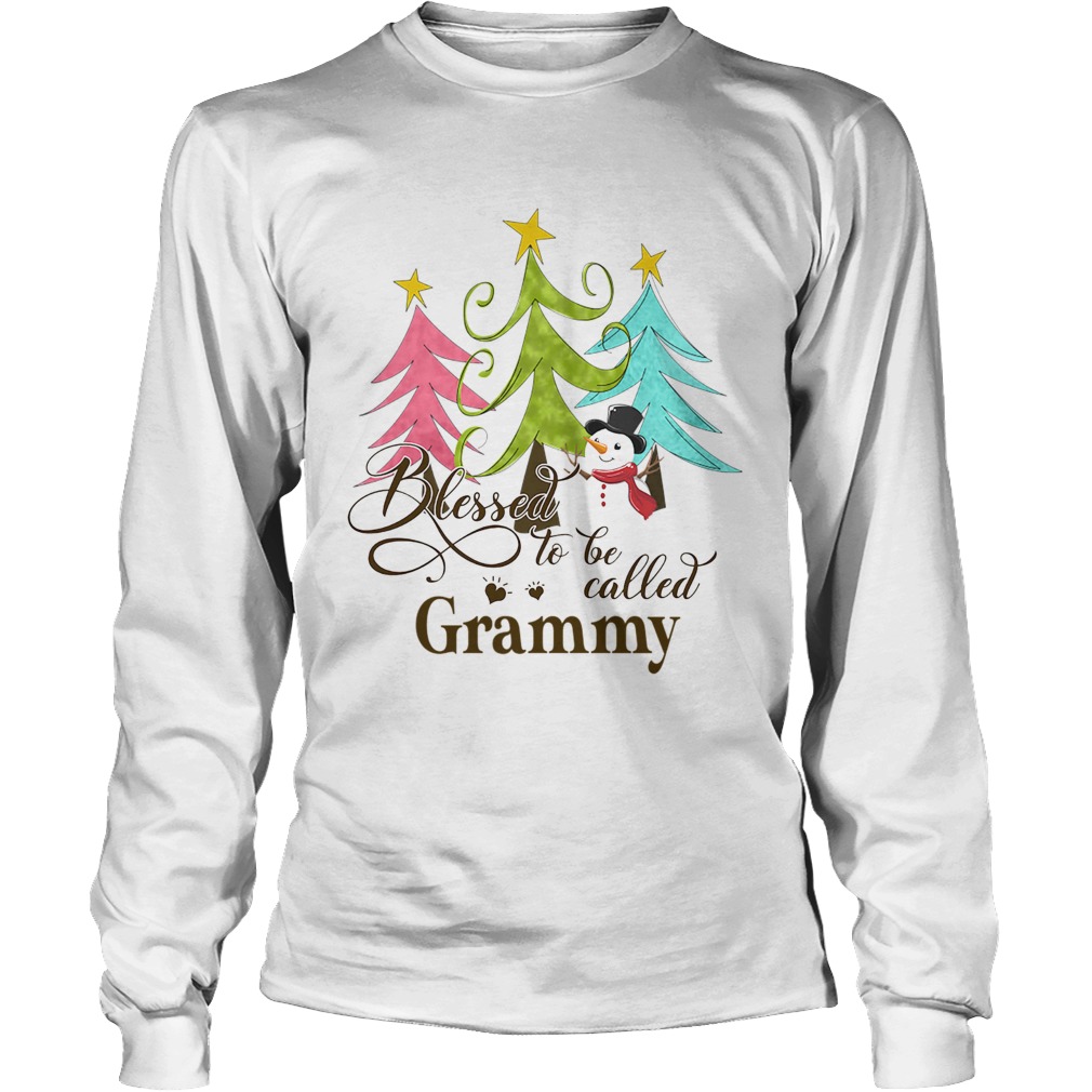 Blessed To Be Called Grammy Tree Snowman Christmas LongSleeve