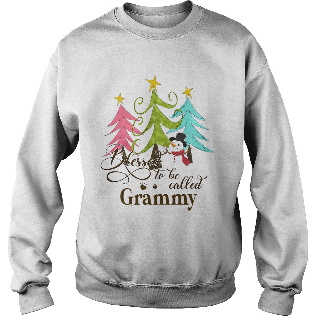Blessed To Be Called Grammy Tree Snowman Christmas Sweatshirt