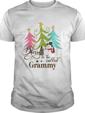 Blessed To Be Called Grammy Tree Snowman Christmas shirt