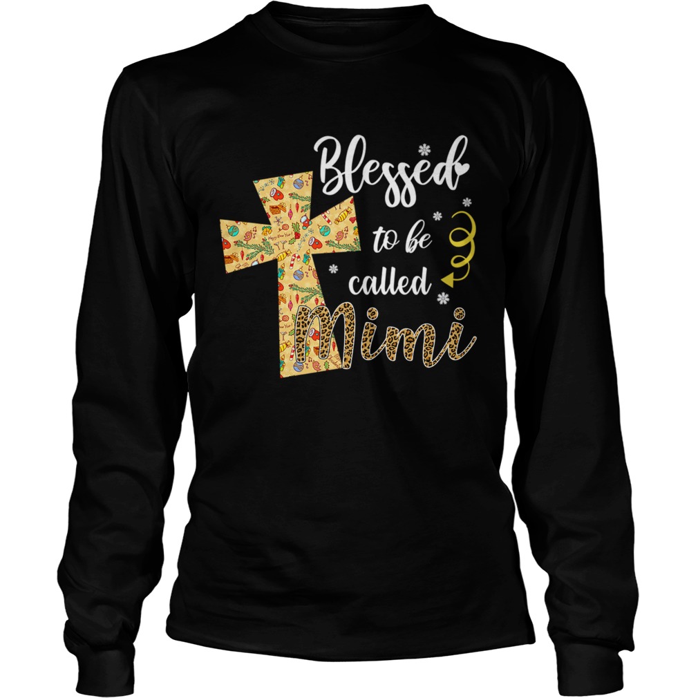 Blessed To Be Called Mimi Cross Christmas LongSleeve