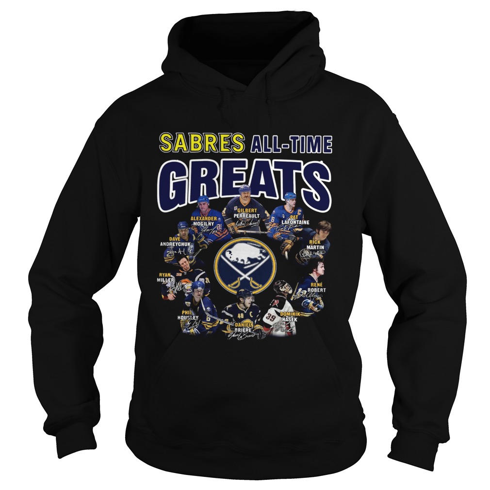 Buffalo Sabres all time great players signatures Hoodie